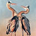 amazing painting of herons